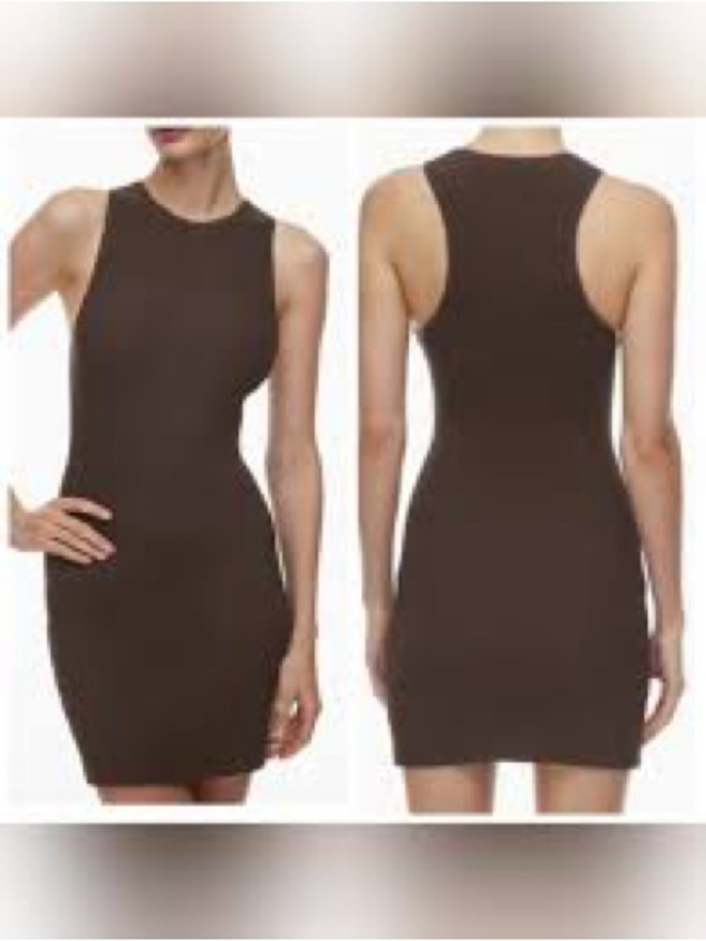 Babaton Fitted Racerback Mini Dress in Black